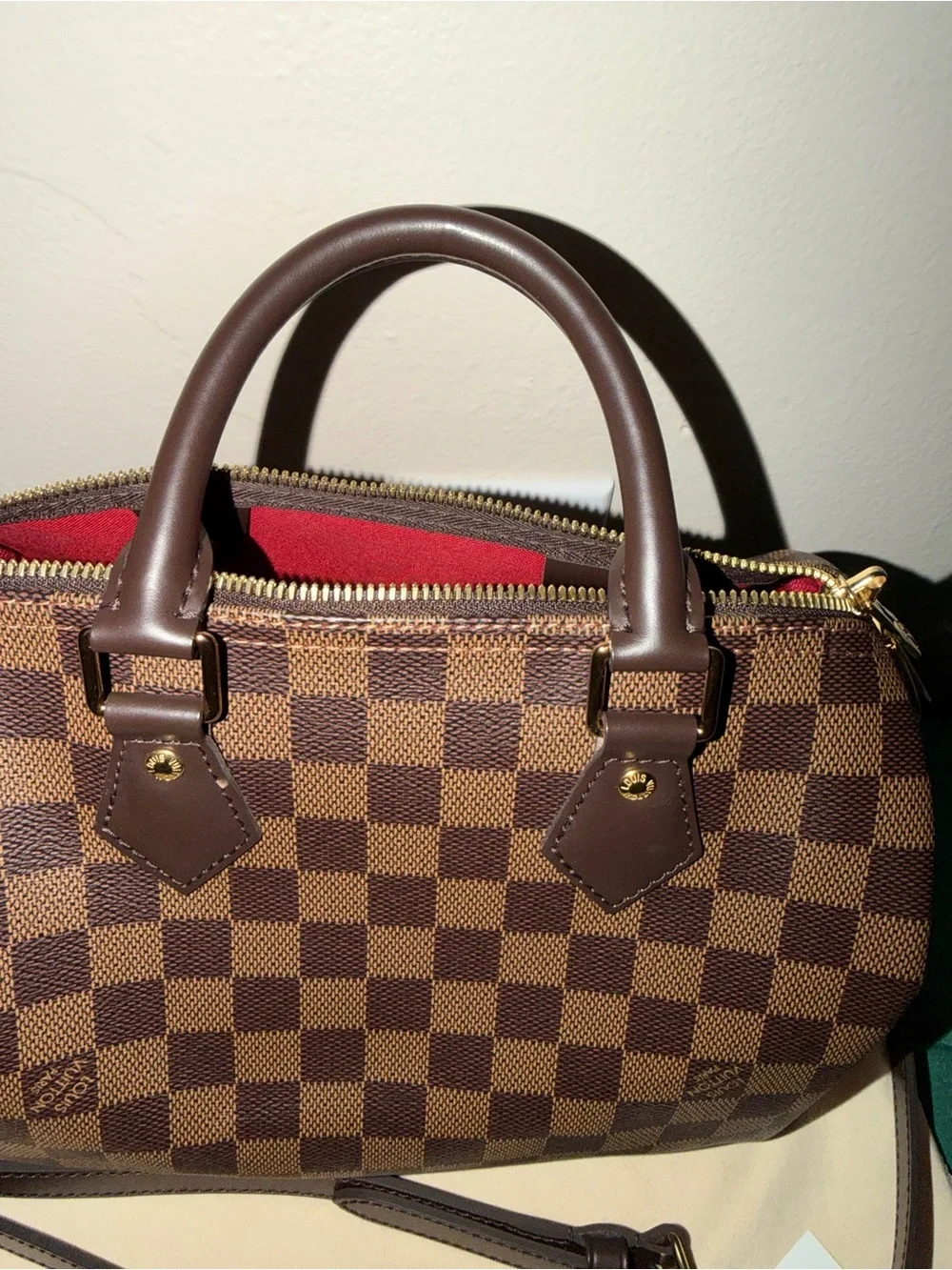 Louis Vuitton Damier Ebene Speedy Bandouliere 25
